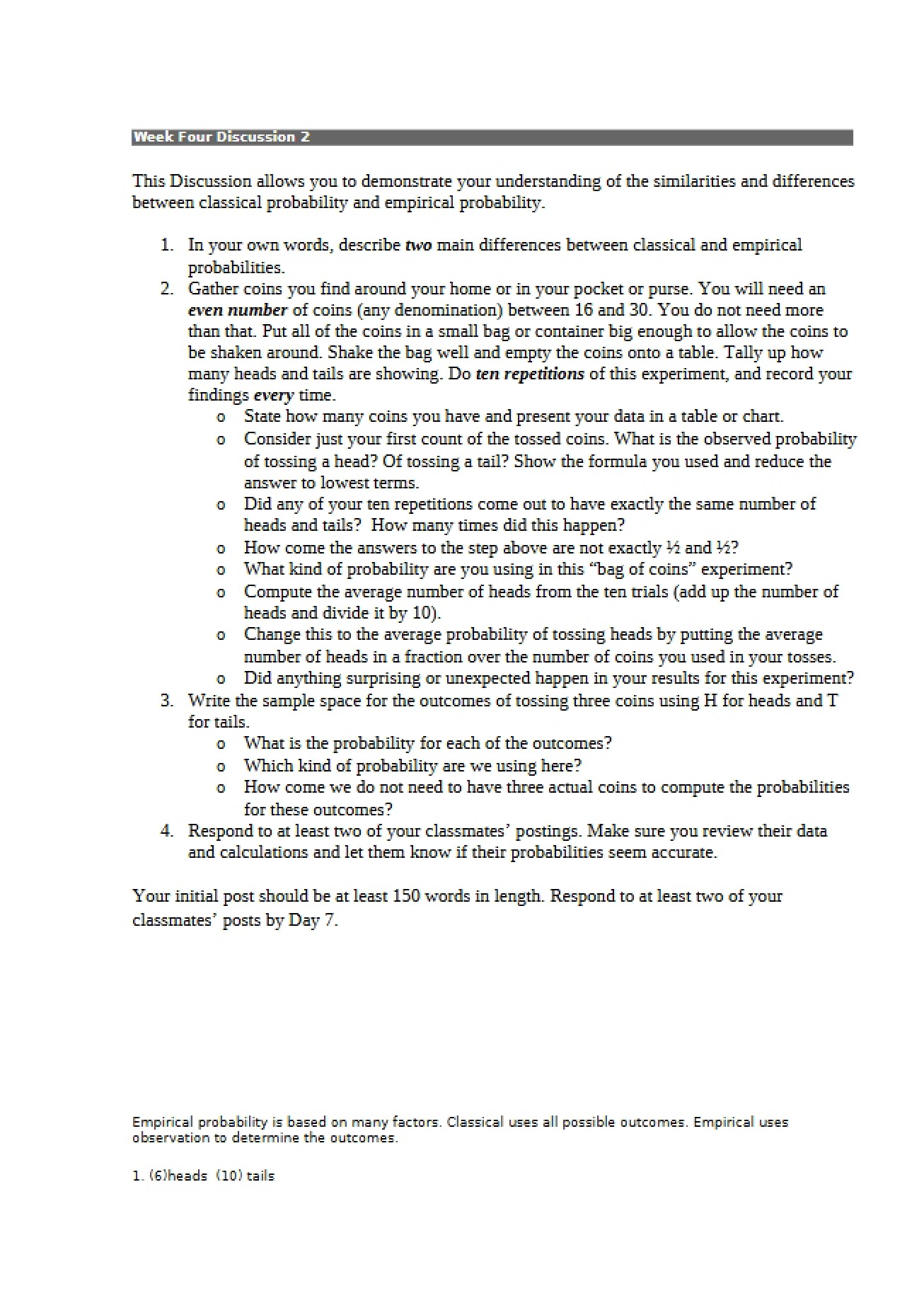 Discussion Topic for Week One