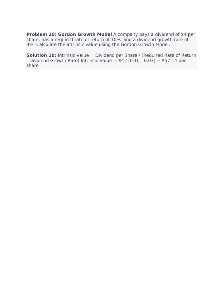 Intrinsic Value Calculation using Gordon Growth Model