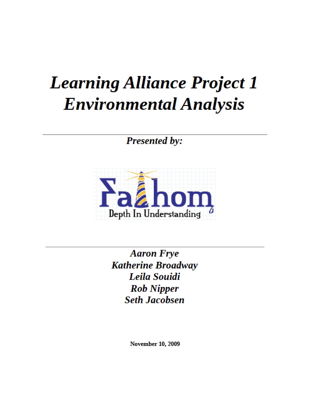 Learning Alliance Paper by Team 6