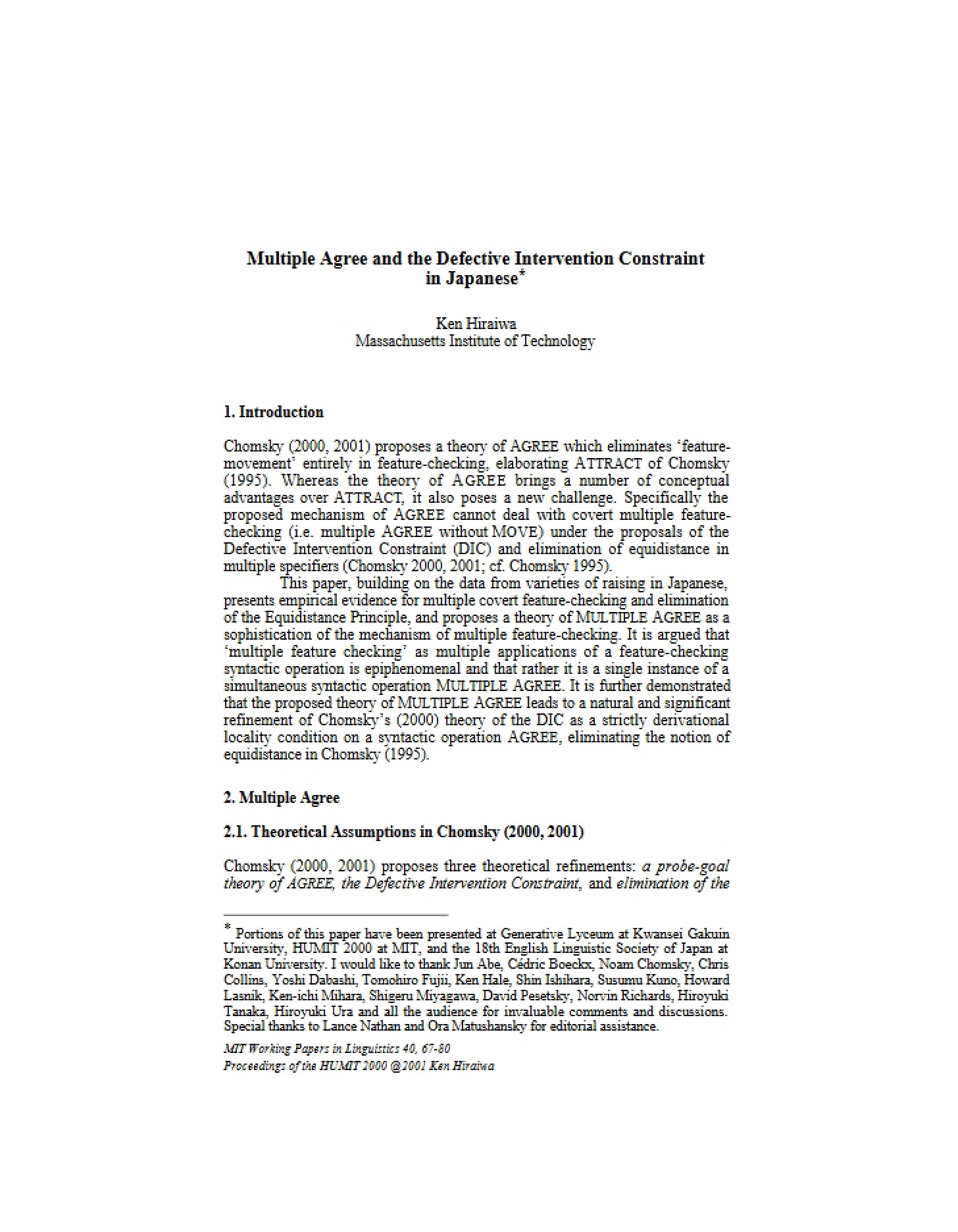 Defective Intervention Constraint and Multiple Agree