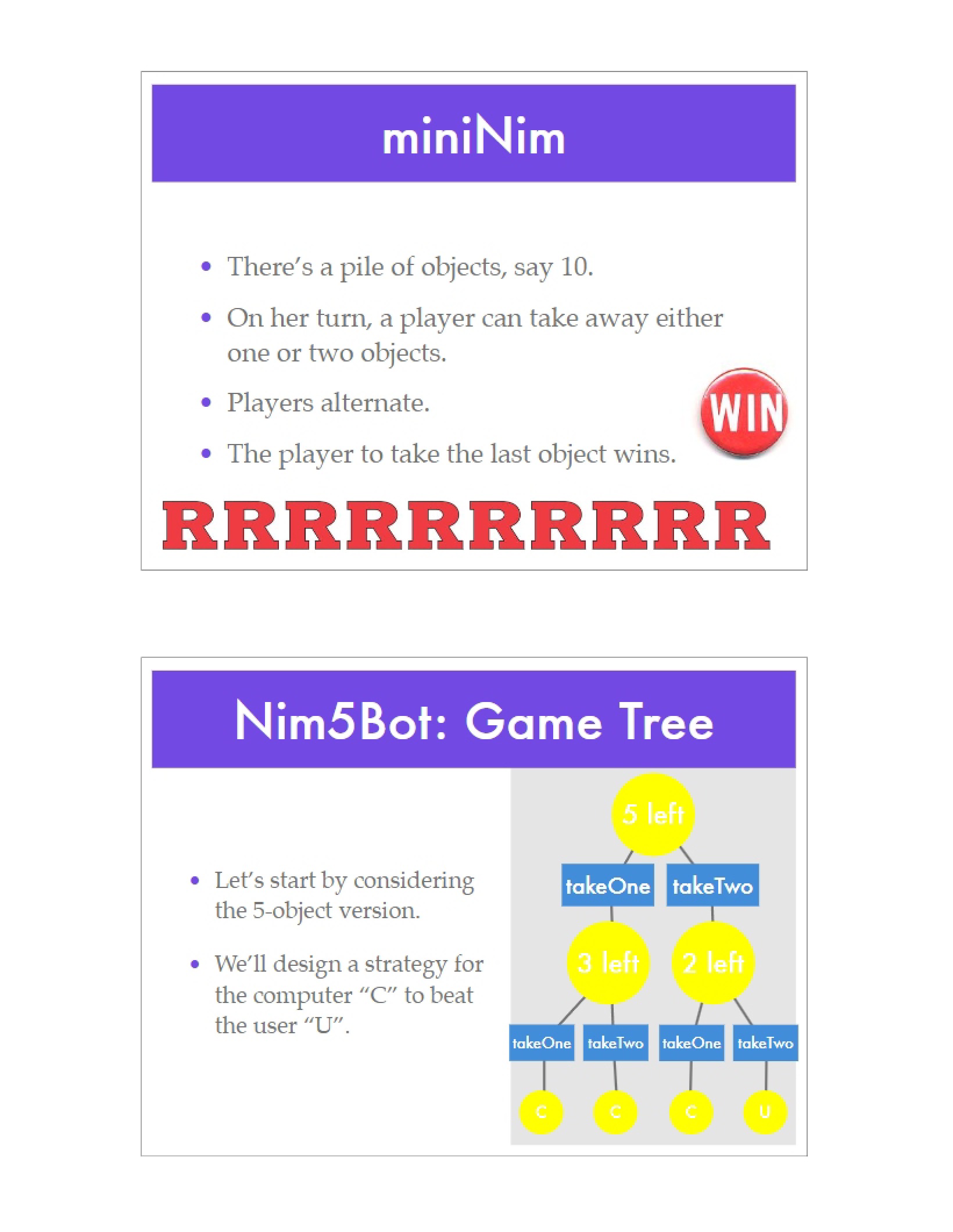 Nim Mini Game