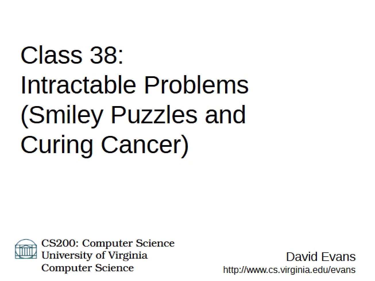 Problems of Intractability
