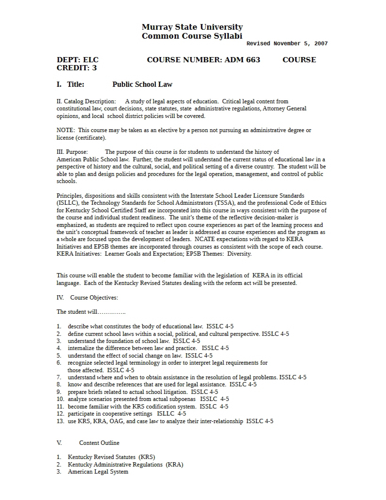 Syllabus - ADM 663