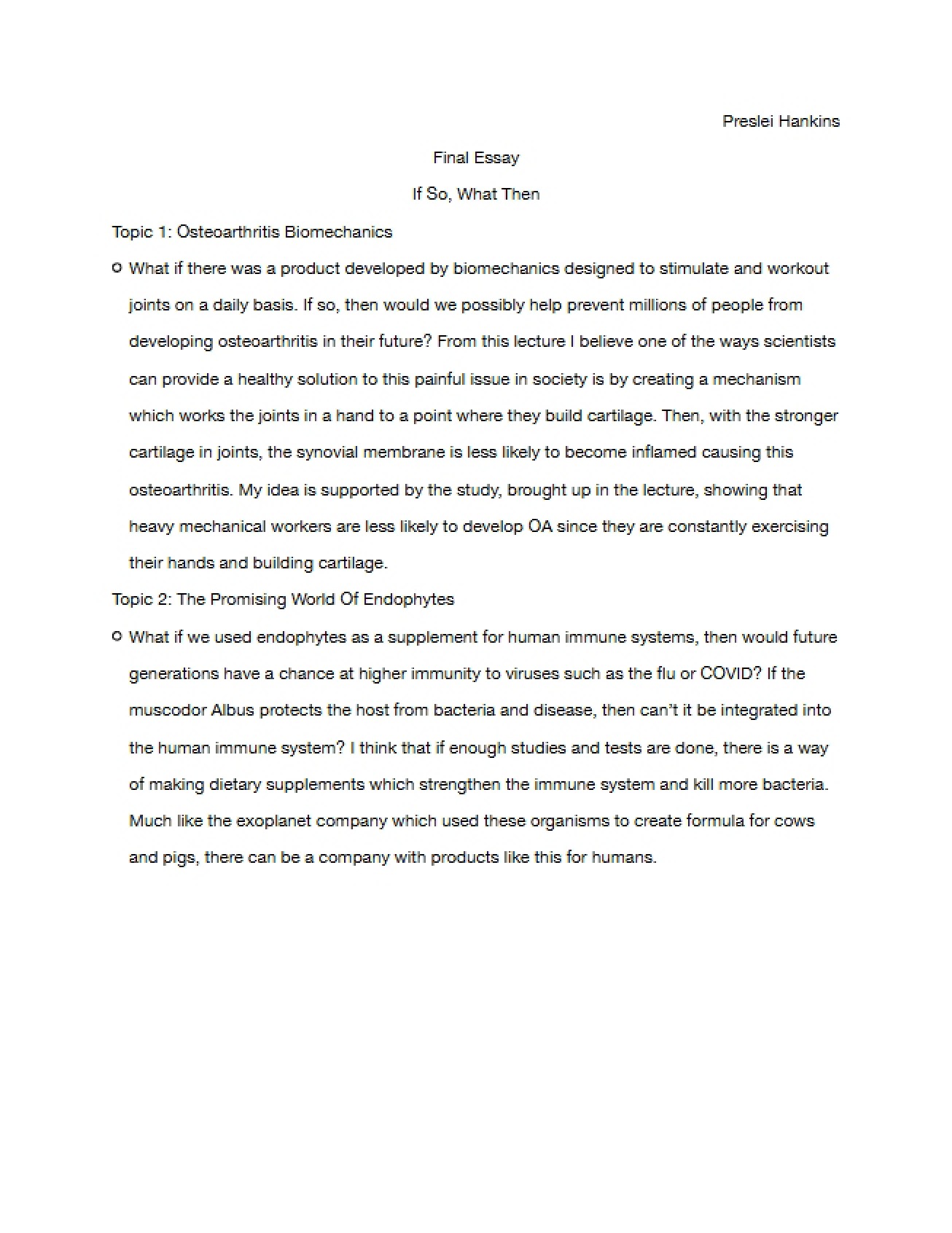 Essay for Final