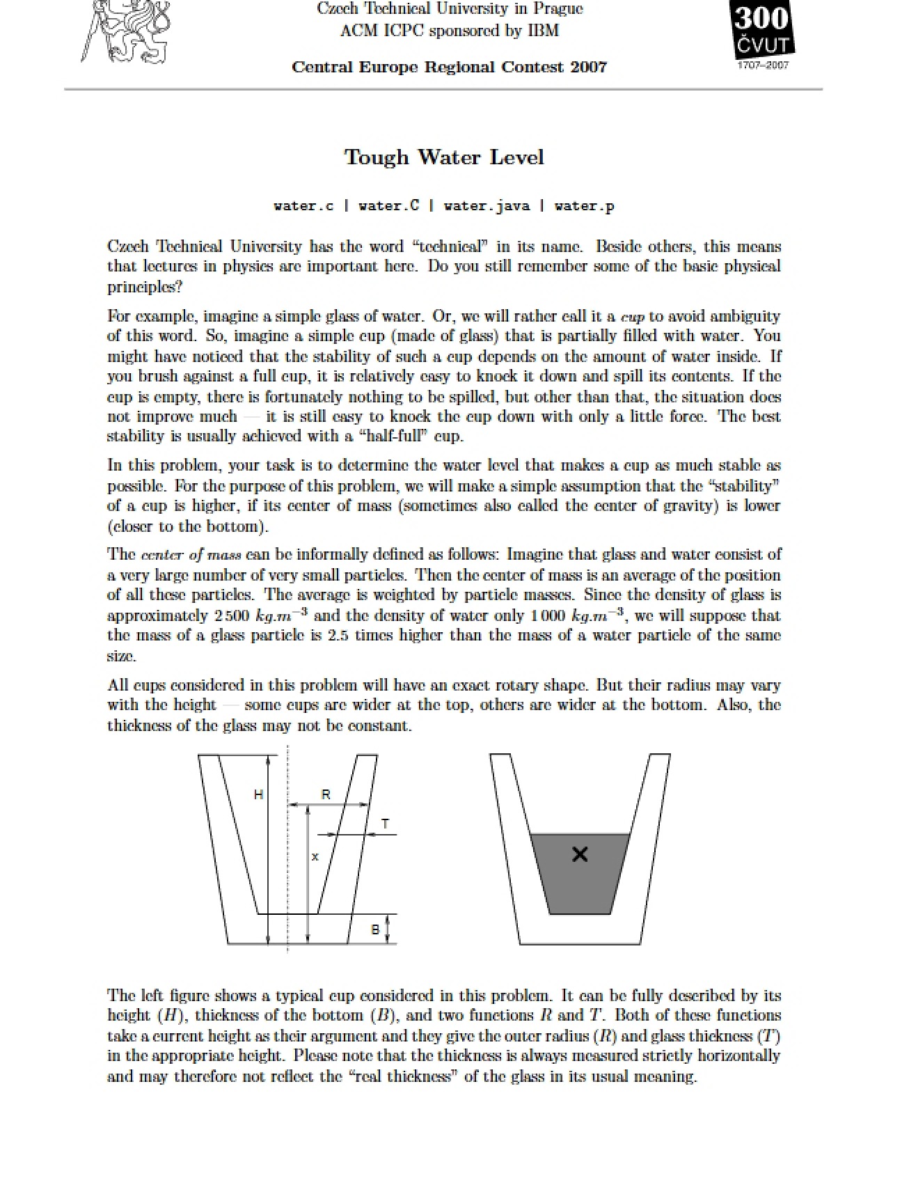 Tough Water Level Problem