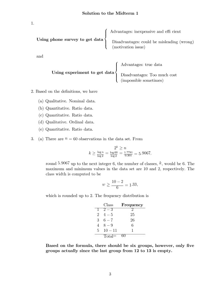 Midterm 1 Solution