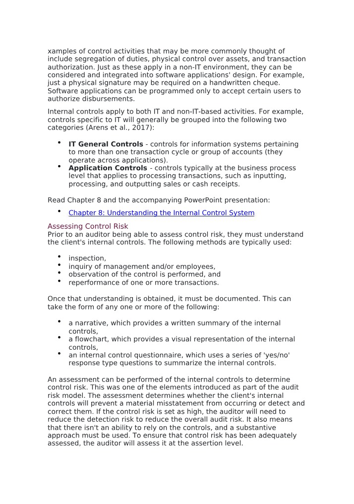 Auditing Assignment 1