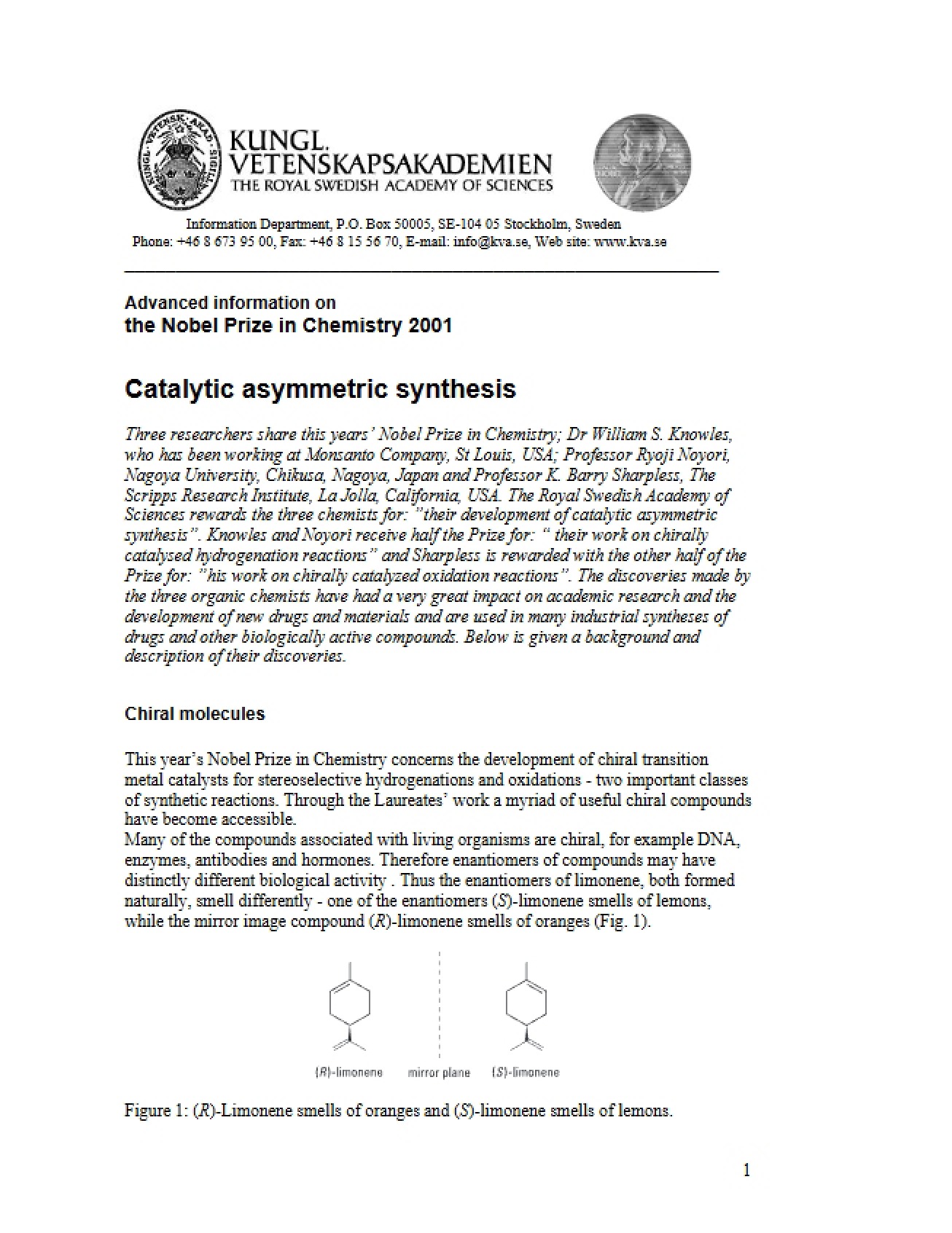 Synthesis Catalytic Asymmetric