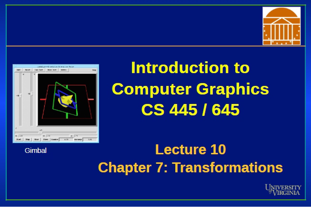 Transformation Matrices