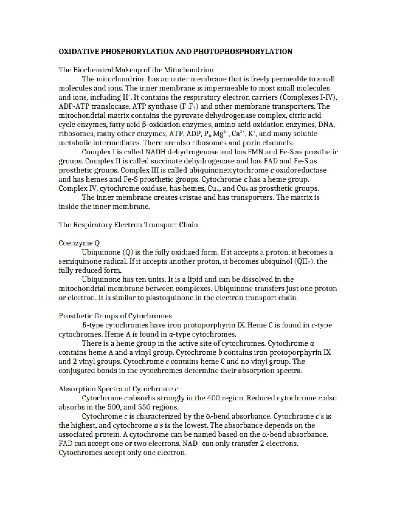 Phosphorylation Oxidative
