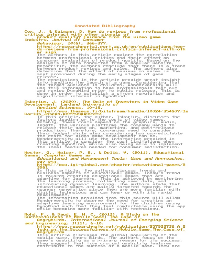 CMN432 Annotated Bibliography