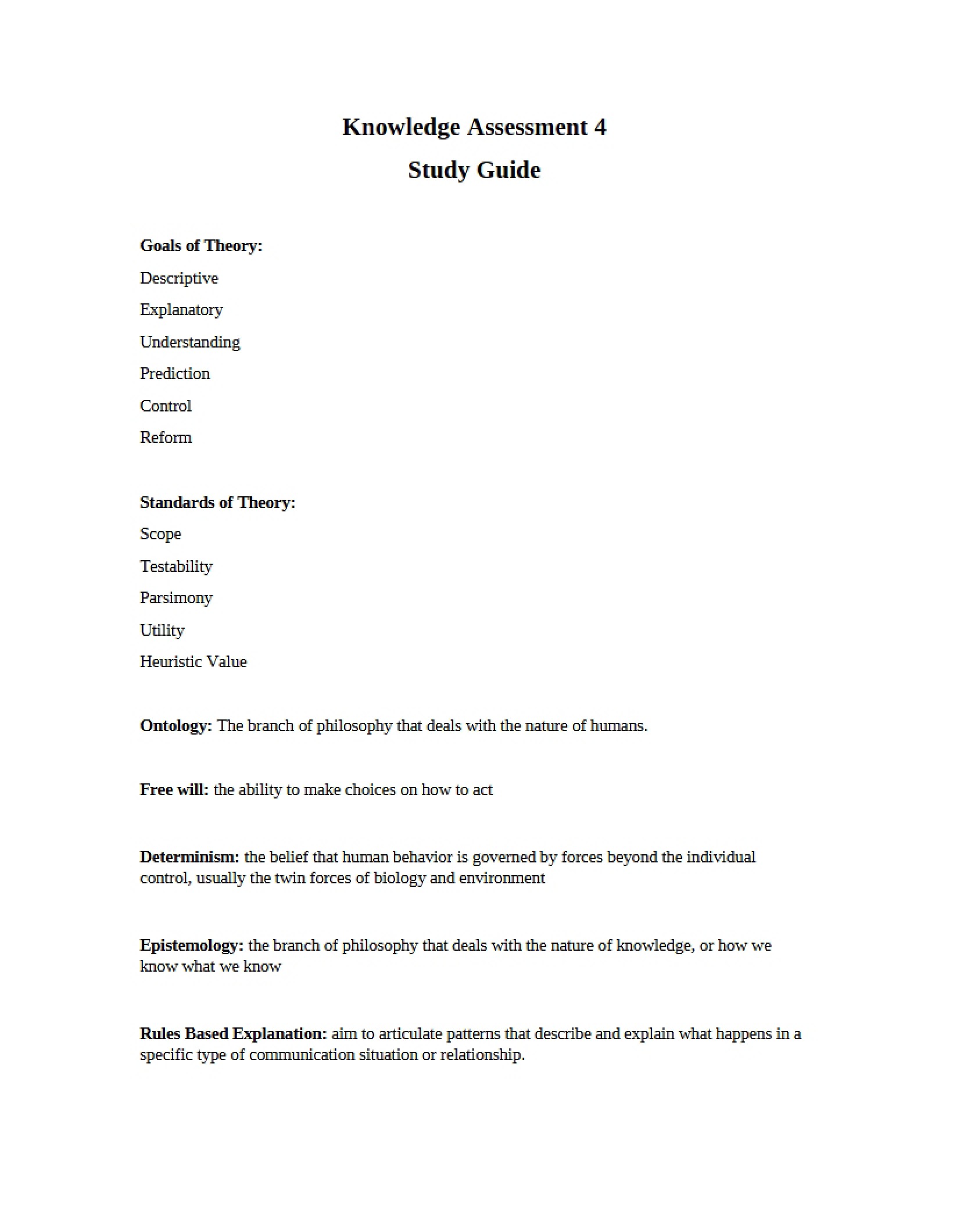 Communication Study Guide
