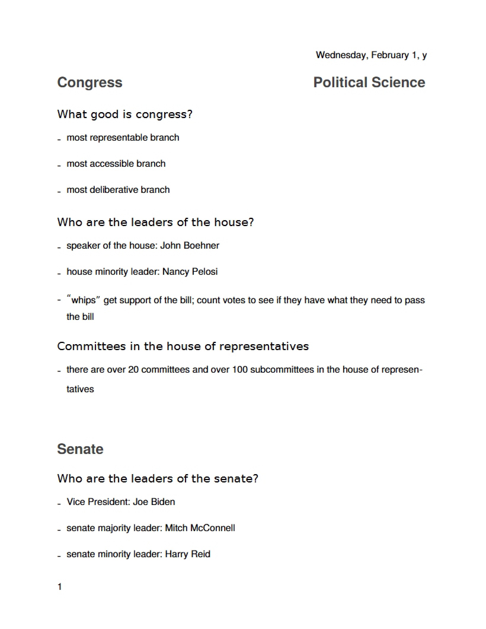 Congress Congressional Structure