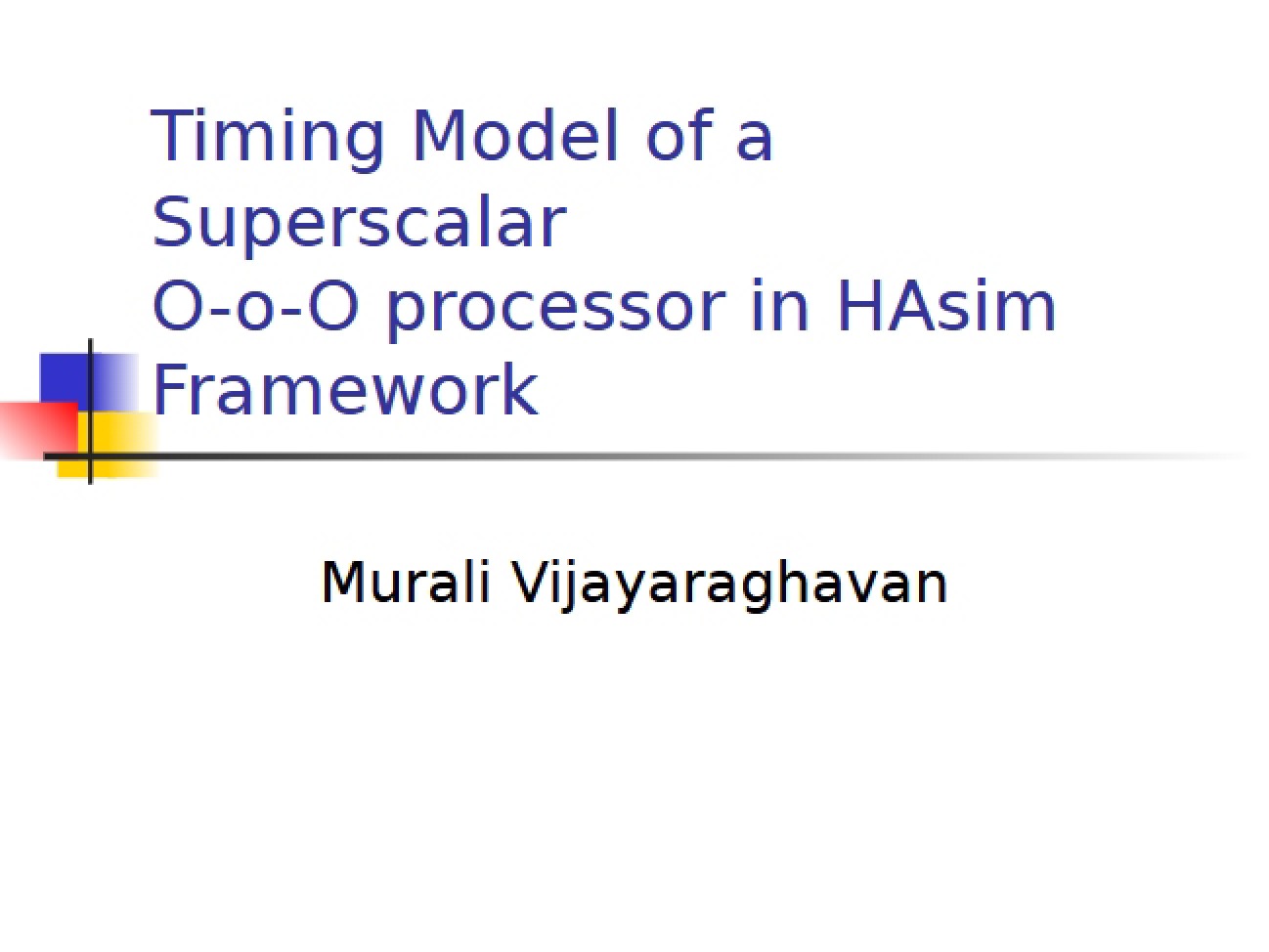 Superscalar Timing Model