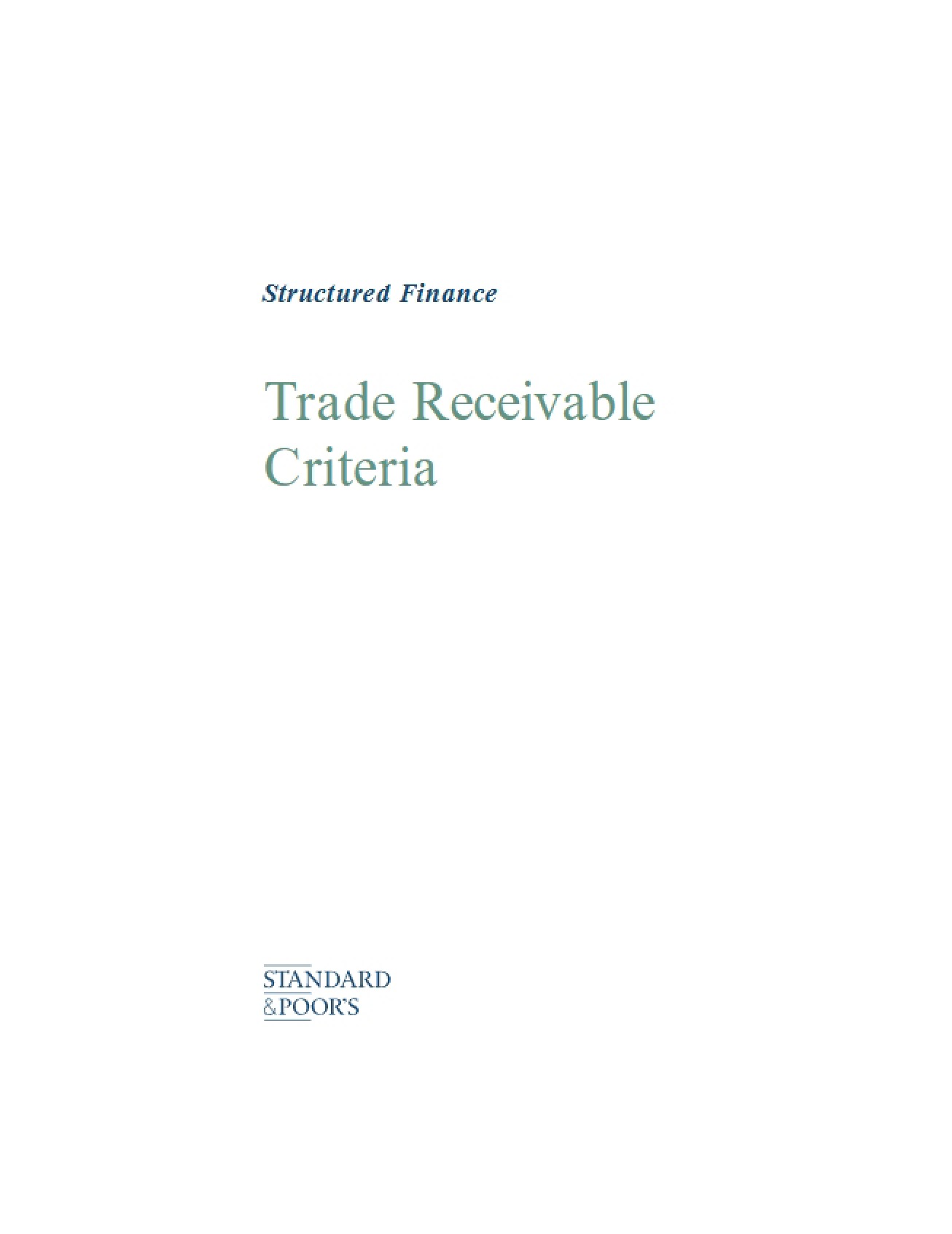 Criteria Trade Receivable