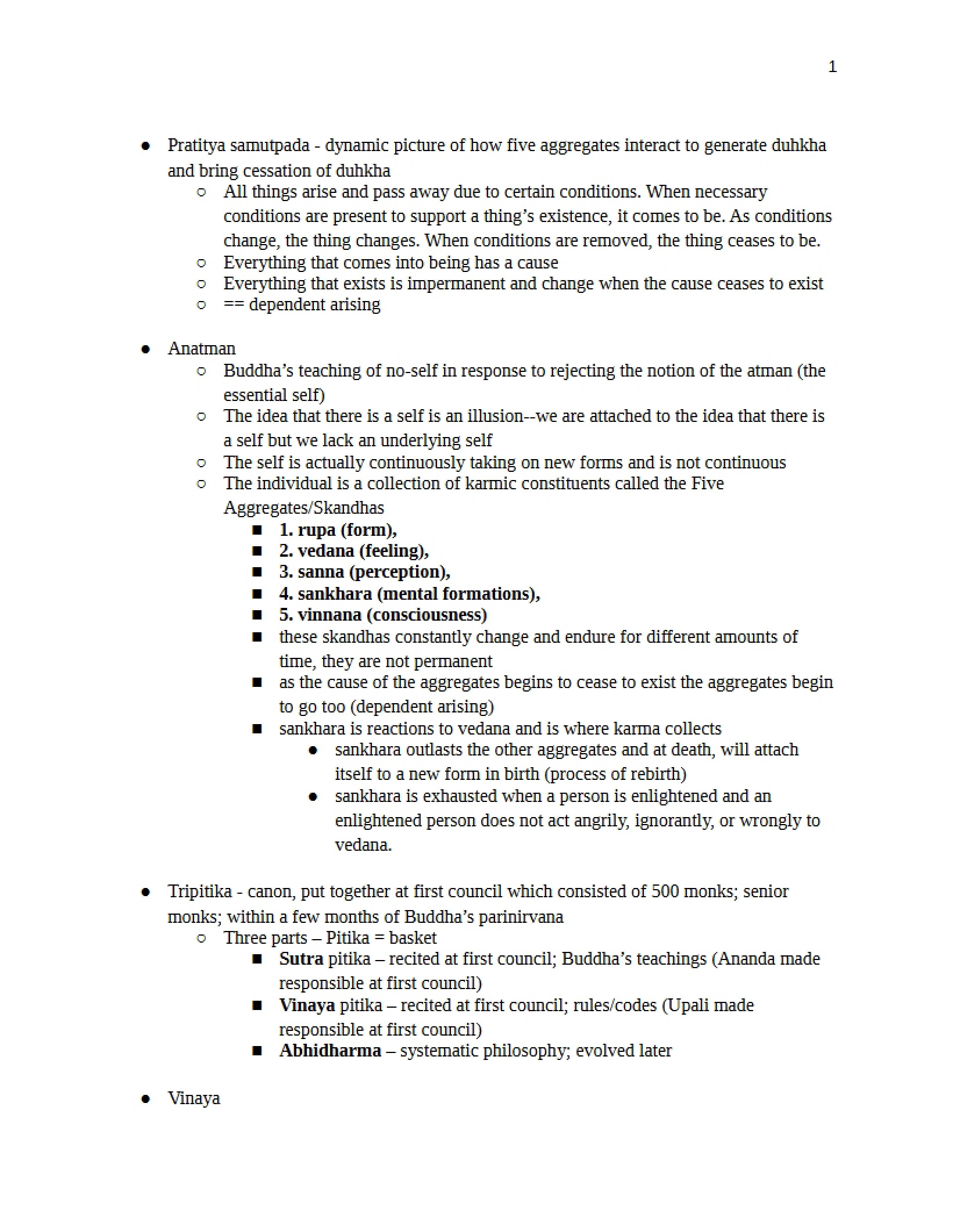 Buddhist Tradition Midterm 2 Review
