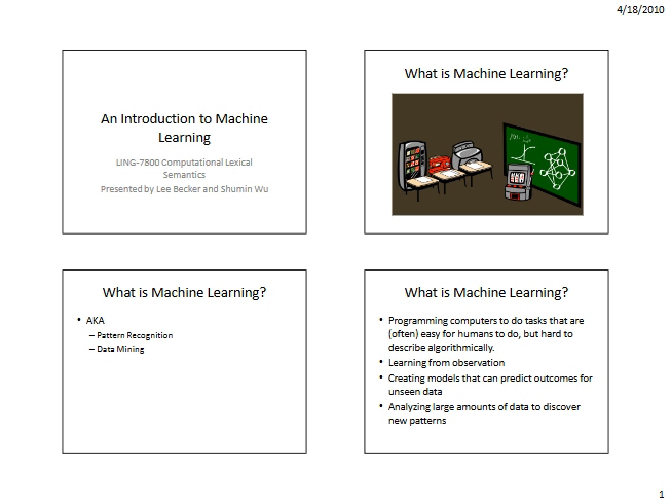 Introduction to Machine Learning
