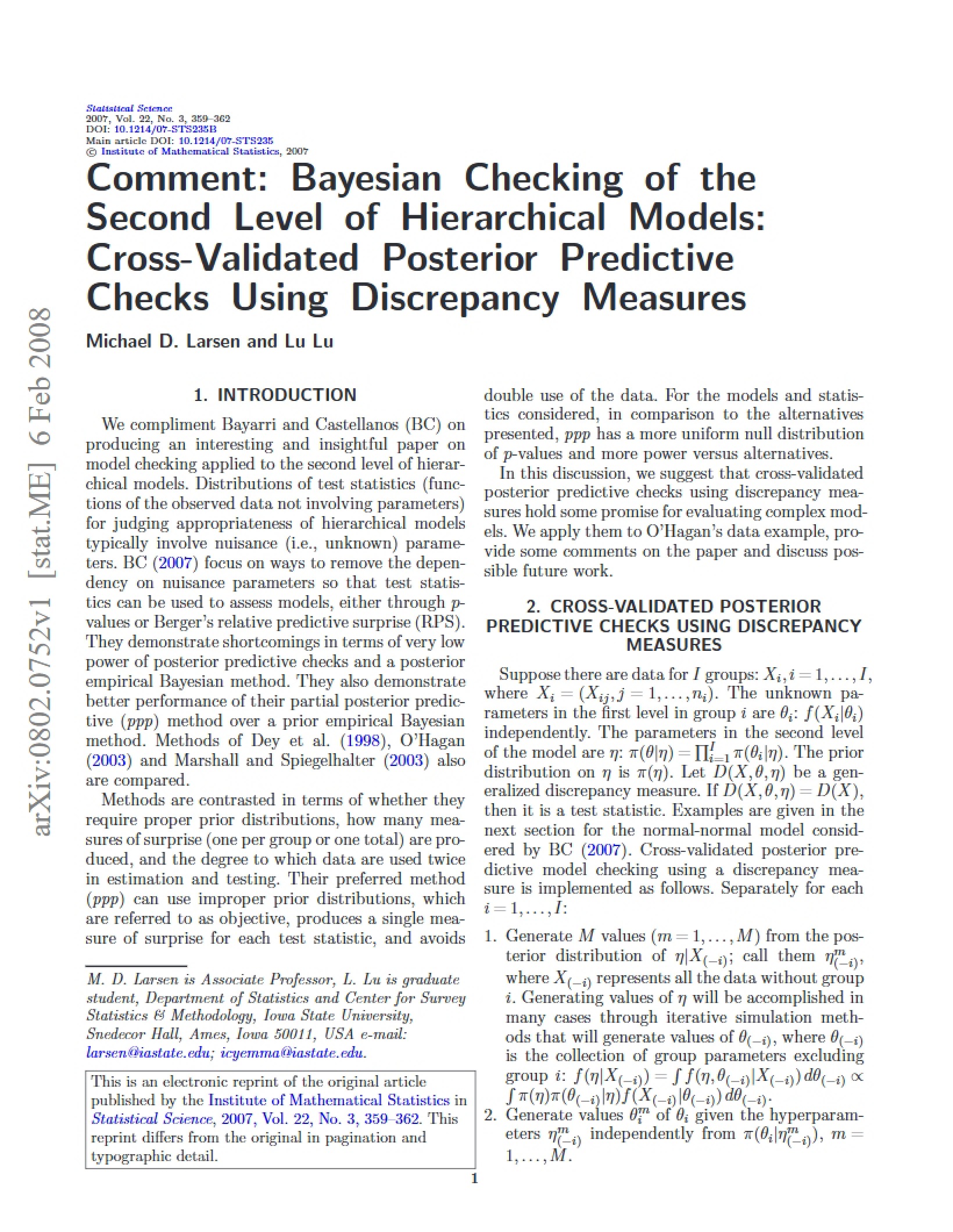 Checking Bayesian Models