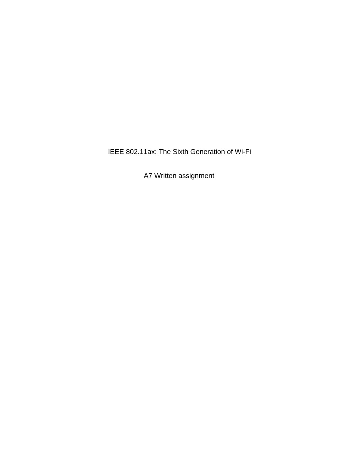 CIS311 - A7 Written Assignment
