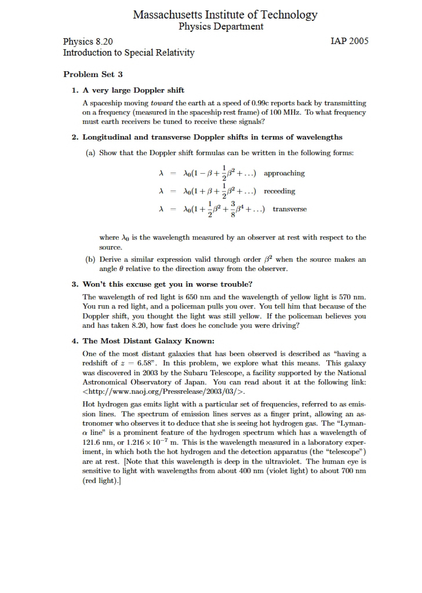 Set 3 Problems