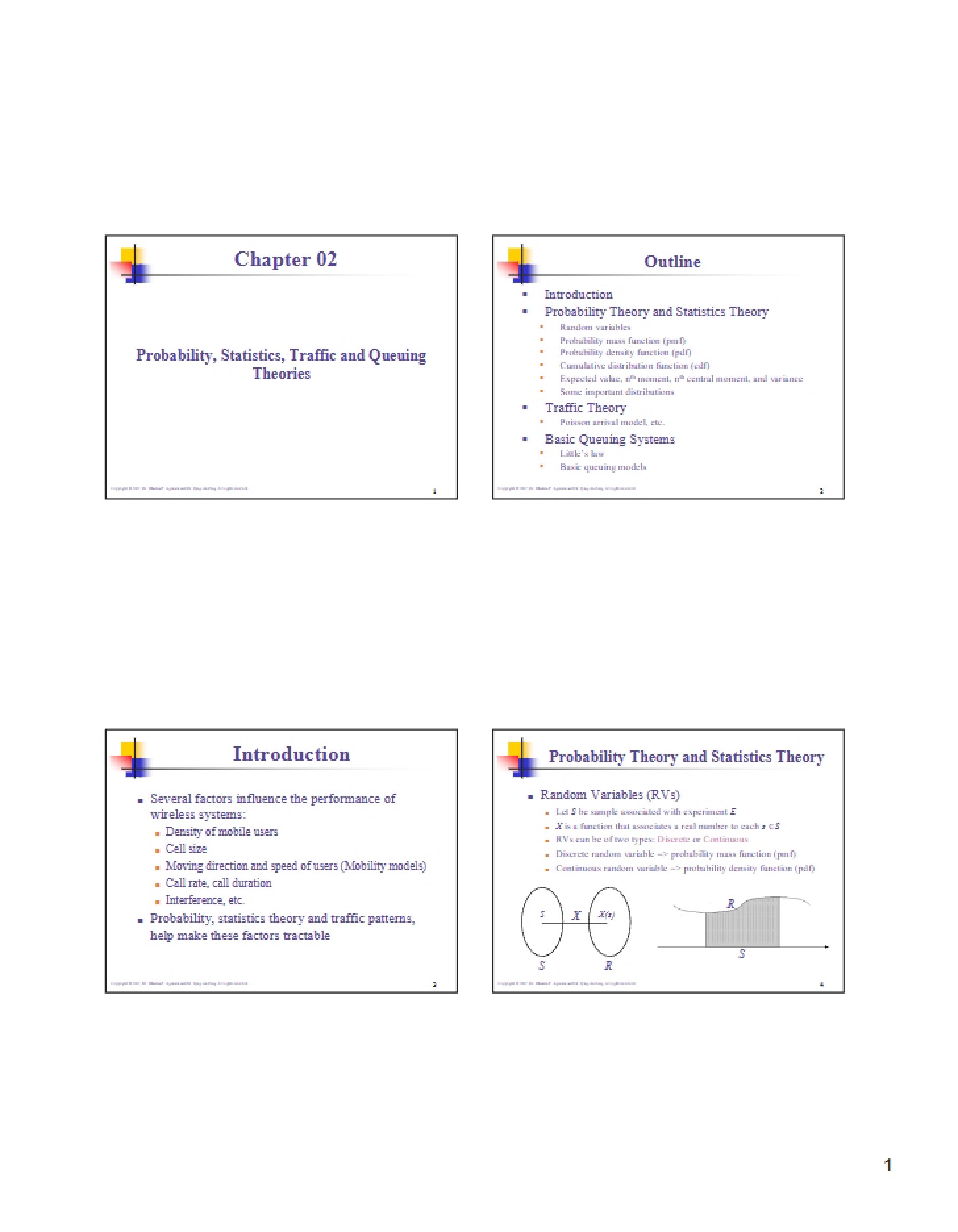 Traffic, Queuing, Statistics, and Probability