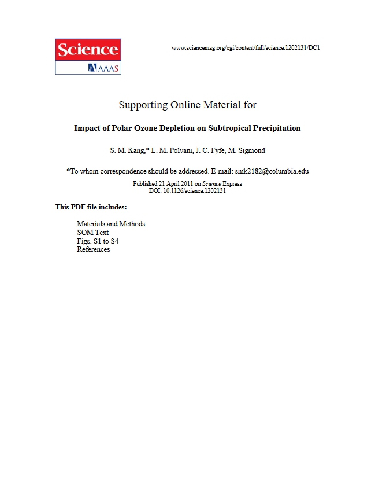Supplemental Materials for SIO 209