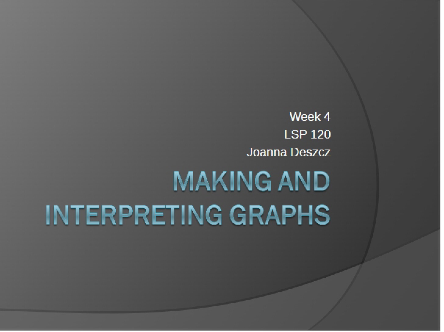 Interpretation and Making of Graphs