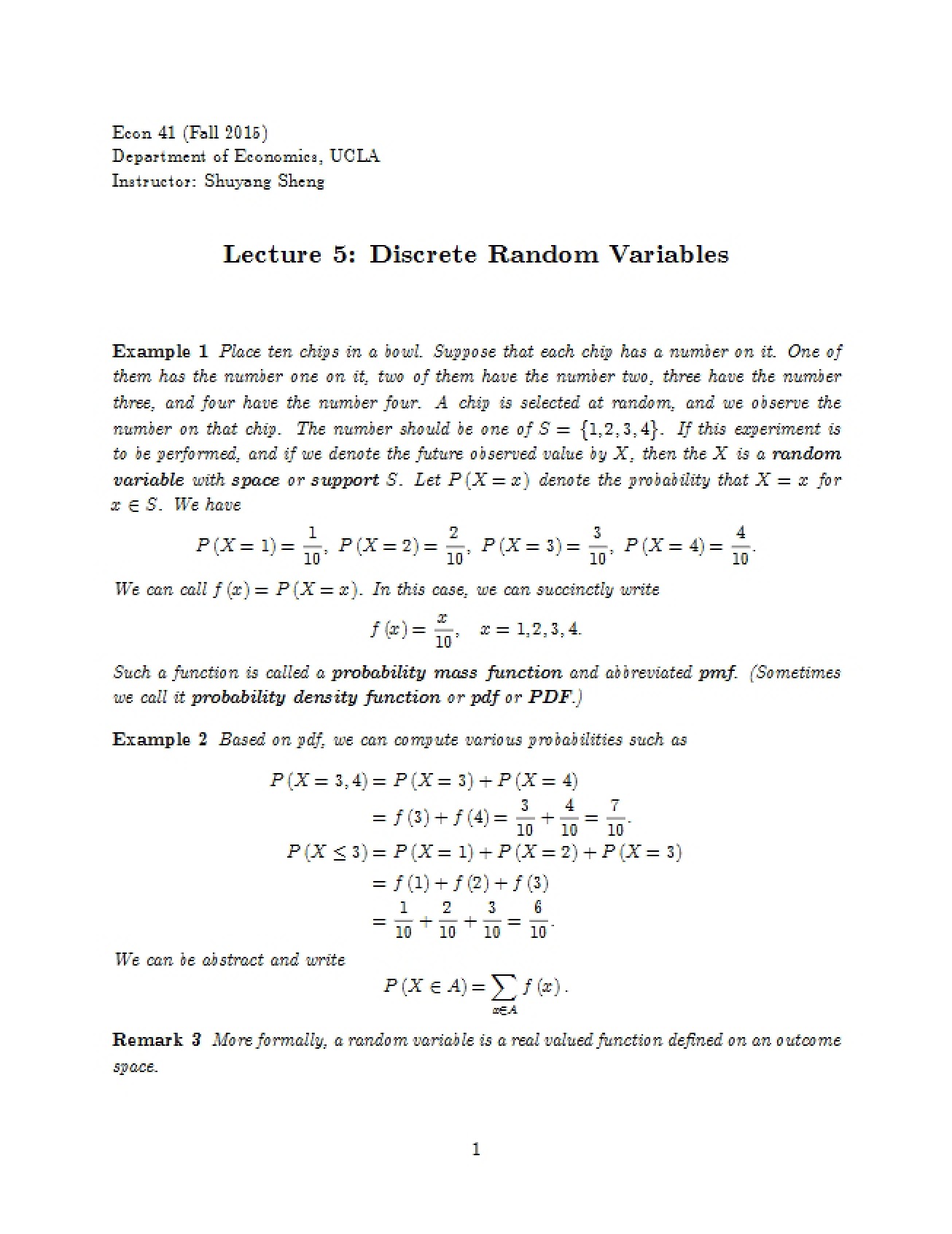 Lecture 5 Notes