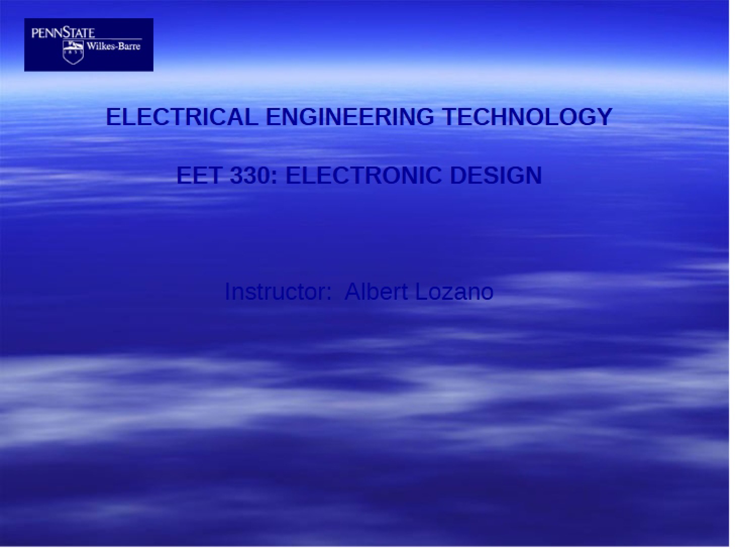 Design of Electronic Circuits