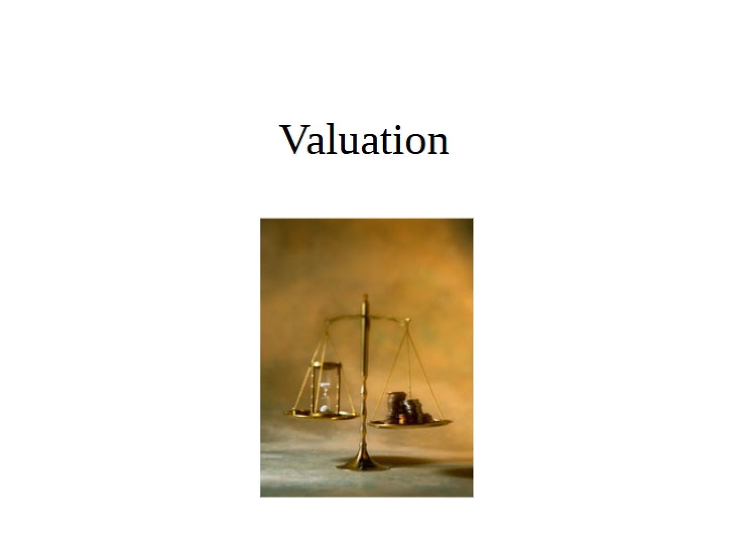 Techniques for Valuation