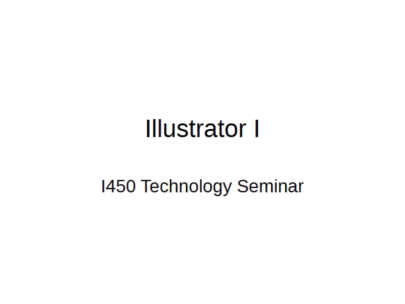 First Illustrator Session