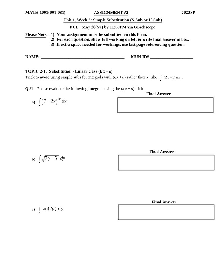 Calculus I - Part A