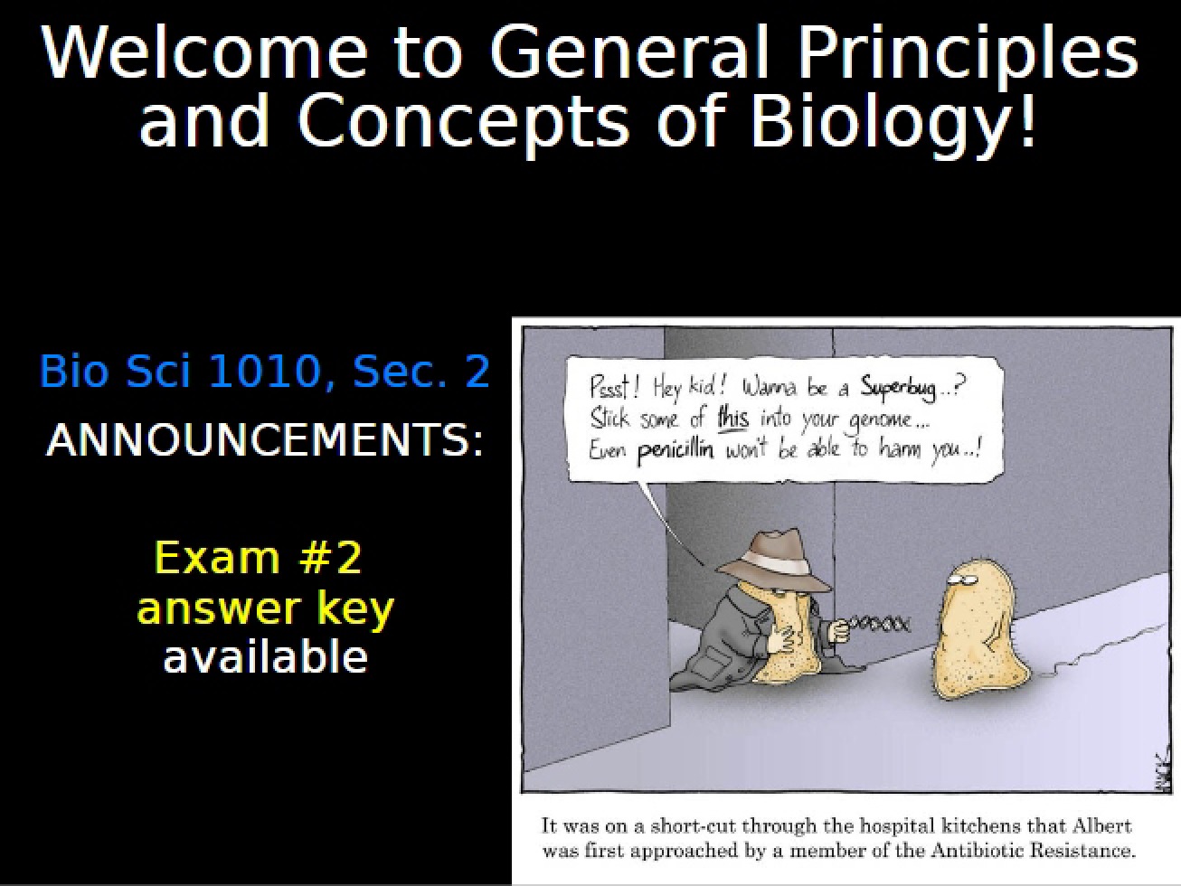 Evolution Definition BIO1010 Lecture 19