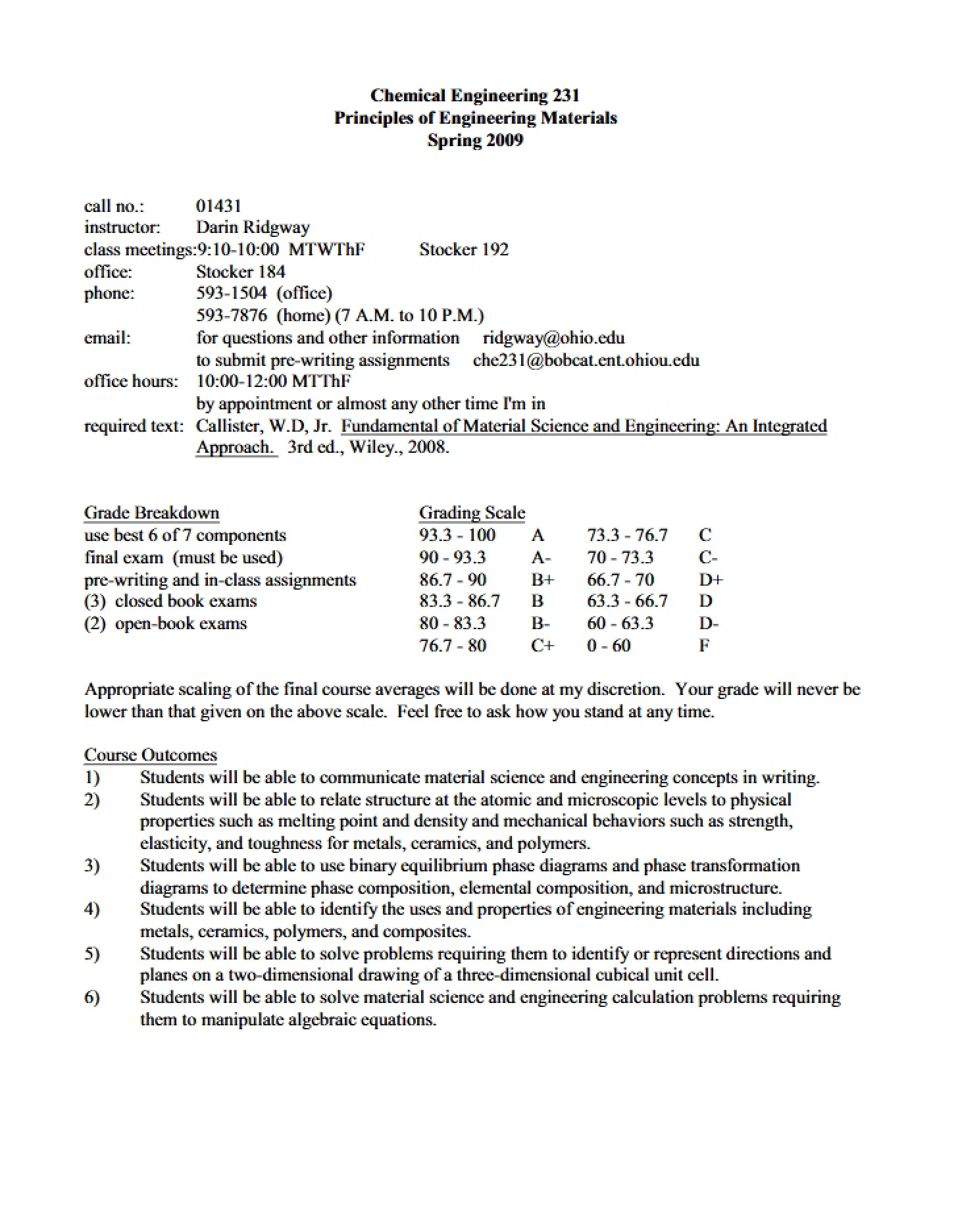 Course Outline