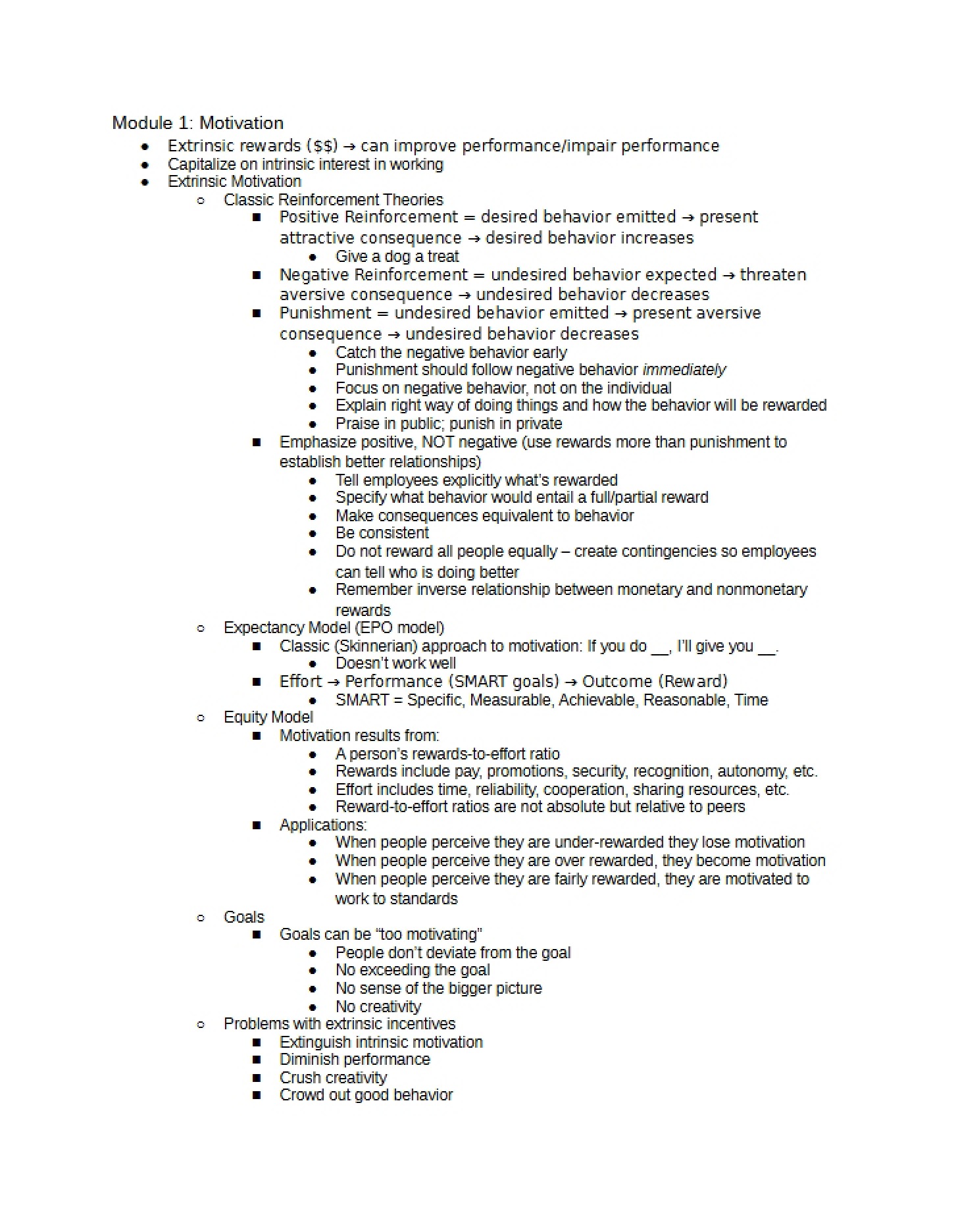 Modules One through Three (BUAD 304)