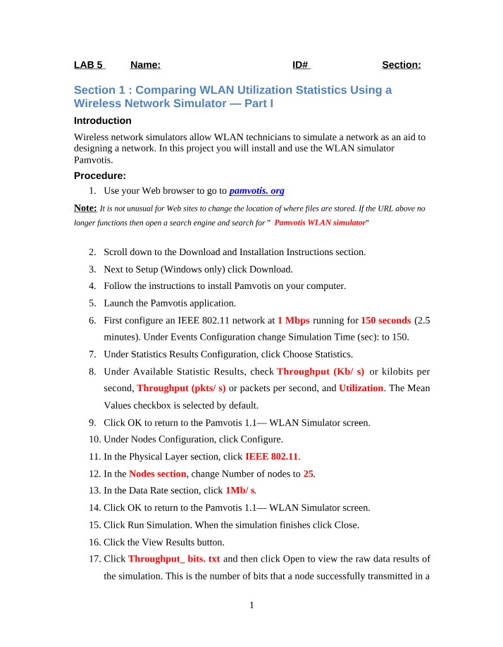 WLAN Utilization Statistics Comparison