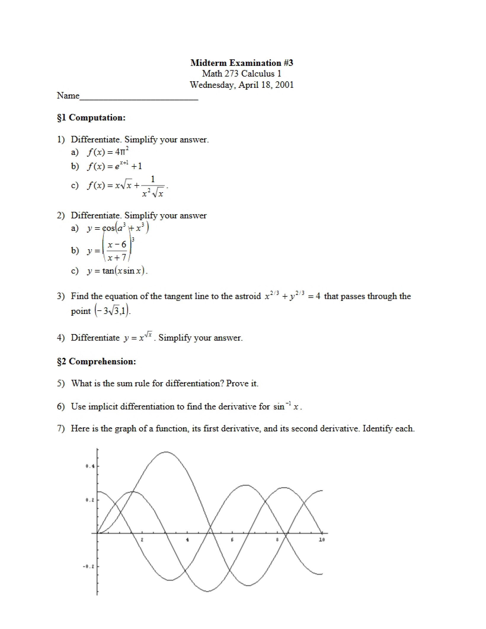 Third Examination