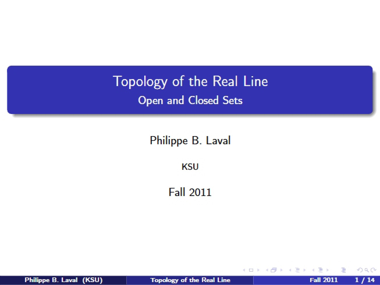 Topology of the Real Line