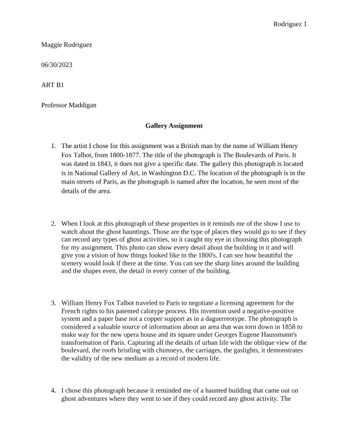 Assignment - Gallery