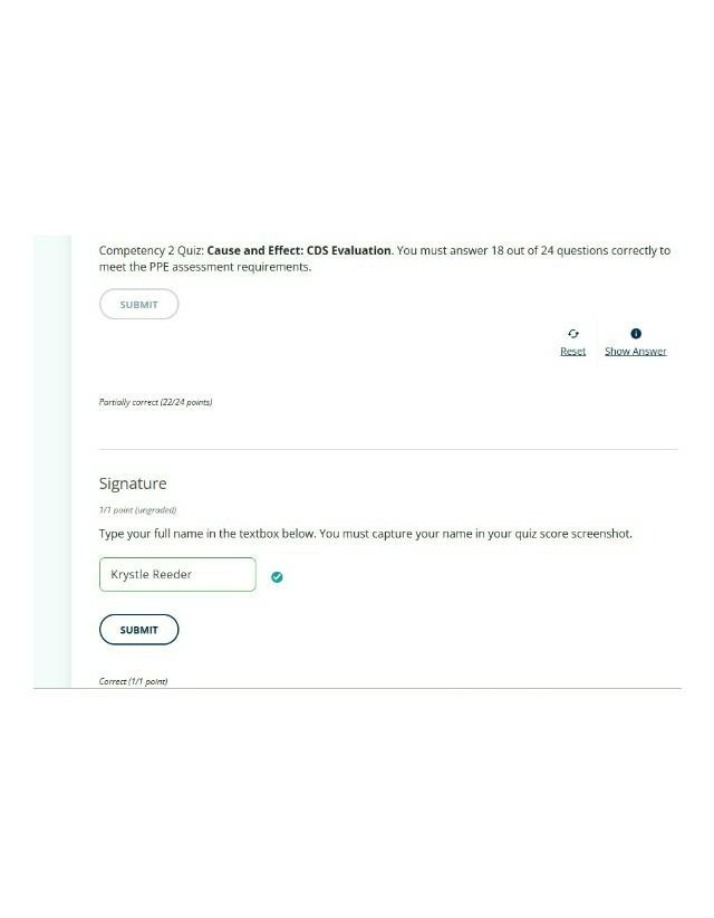 CDS Evaluation Quiz - Cause and Effect