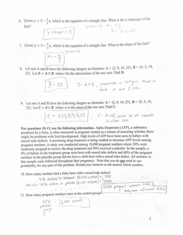 Finding the Slope and Y-Intercept of a Straight Line