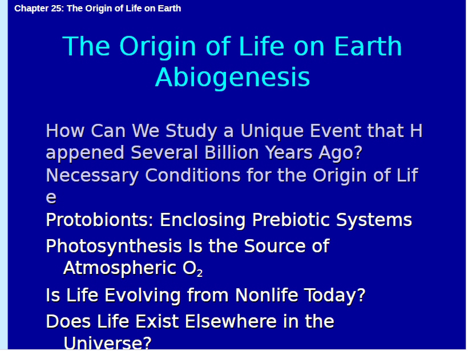 Abiogenesis Earth's Origin of Life