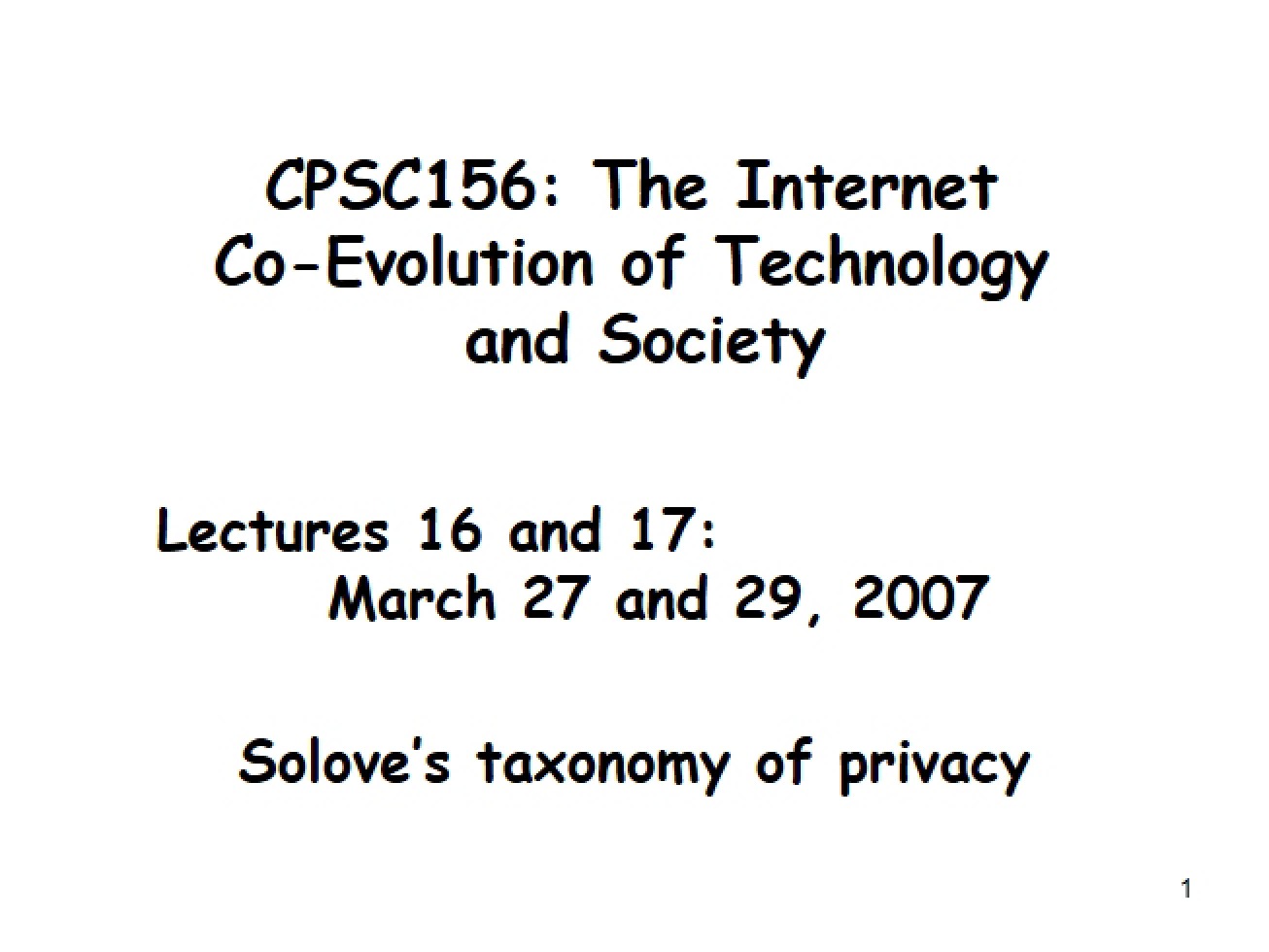 Taxonomy of Privacy by Solove