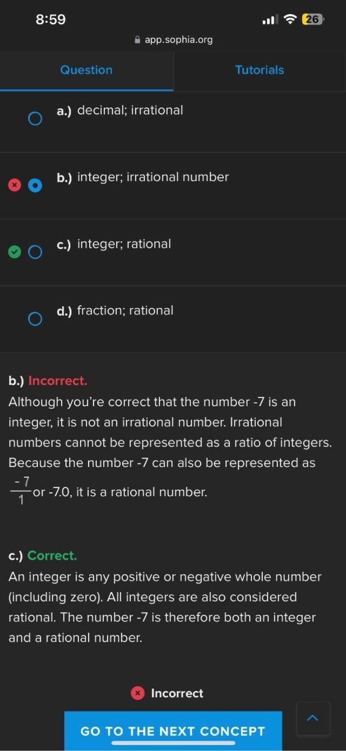 Rational and Irrational Numbers Quiz