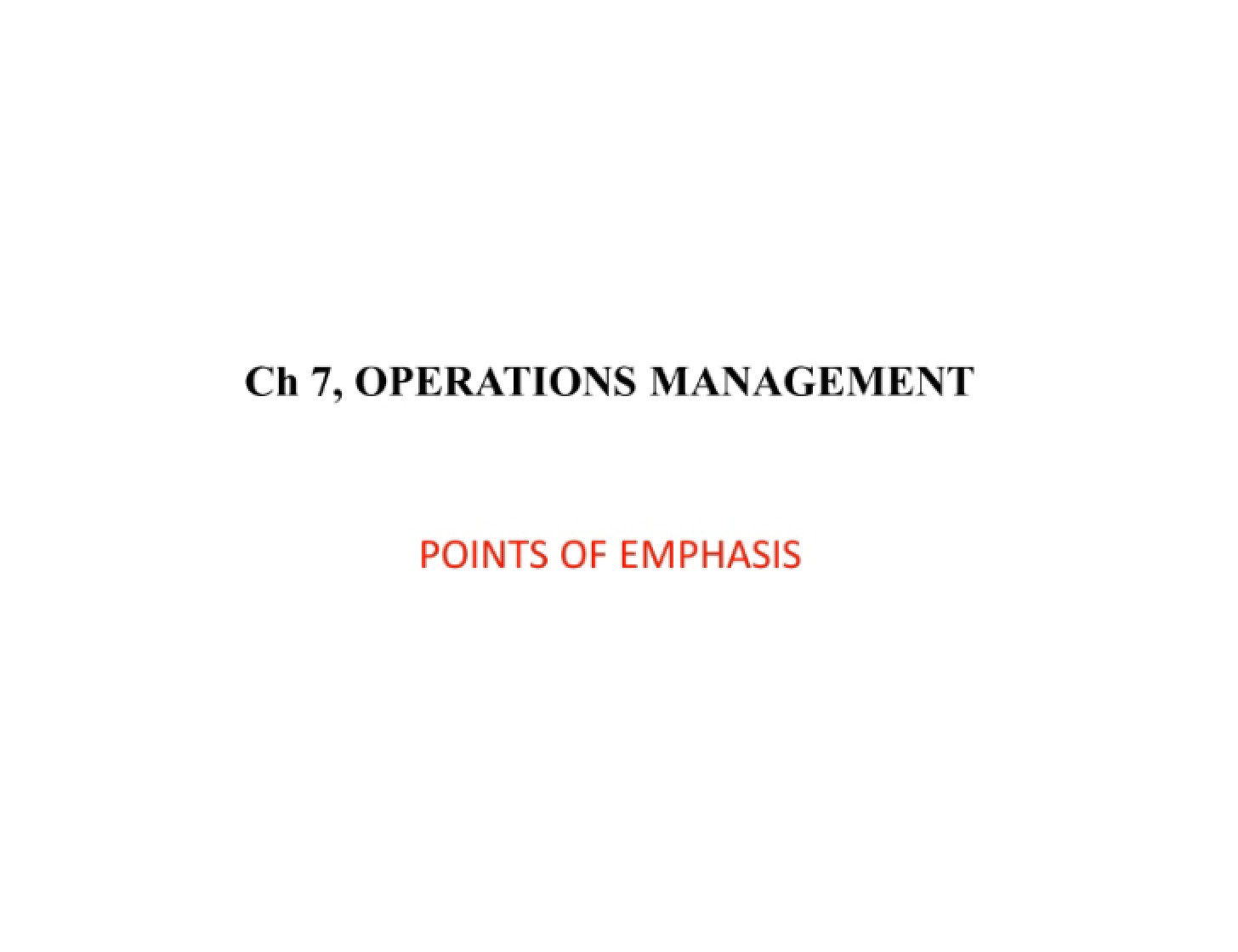Critical Concepts and Focus Areas
