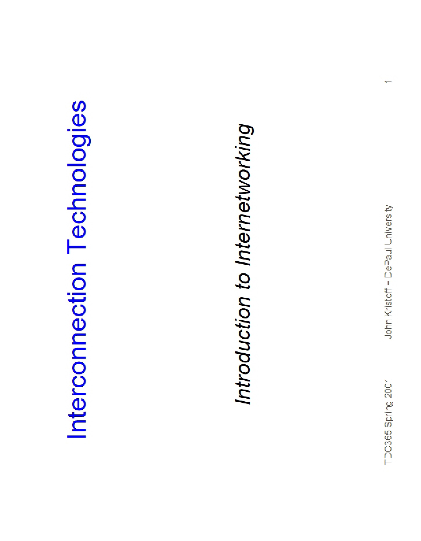 Introductory Notes