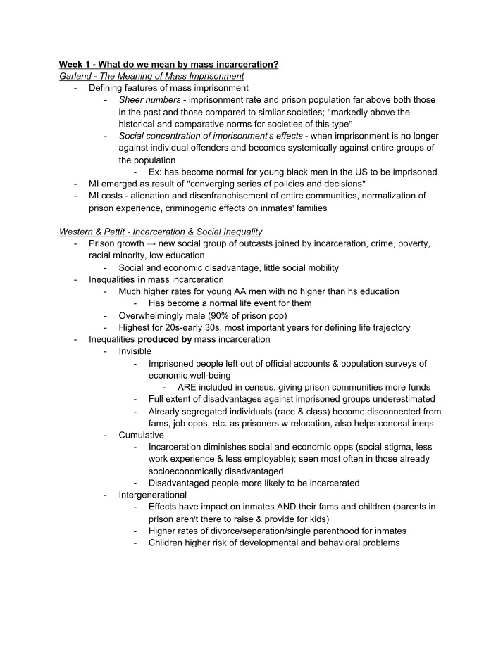Week 1 Notes - SOC 2530
