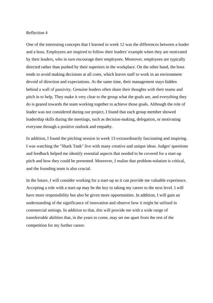 BUSS2000 Reflection 4