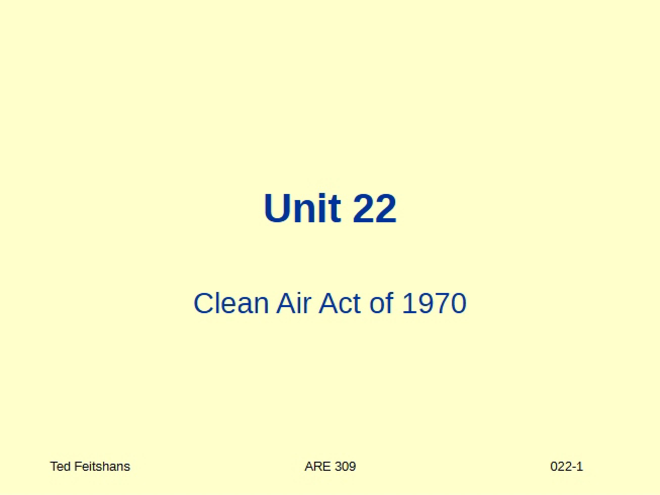 1970 Clean Air Act