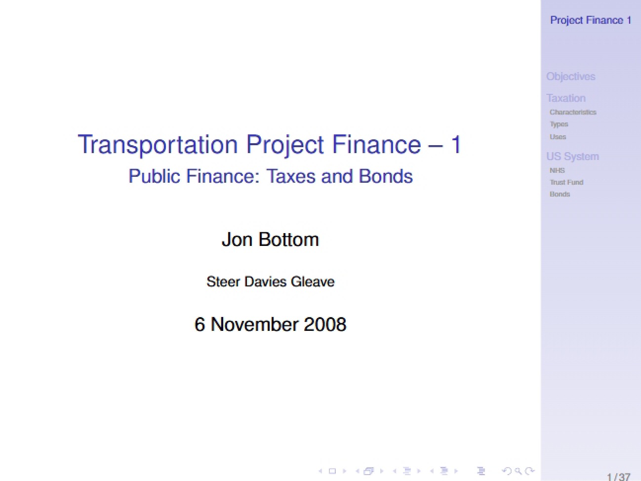 Project Finance in Transportation
